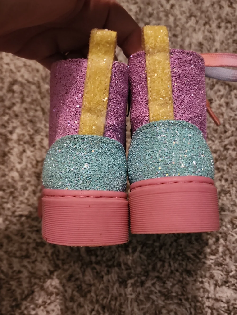 Marie Nicole Clothing Sparkly Boots, Size 7 Toddler, Pre-owned, GUC